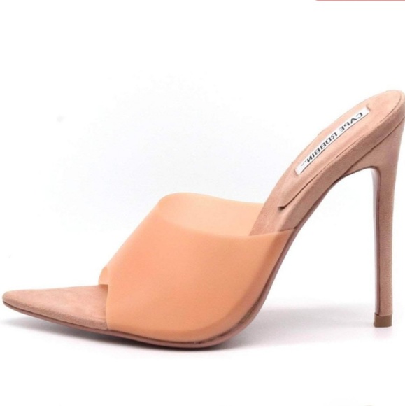 Cape Robbin Blush Peachy Open Mule Stiletto Heels - Picture 2 of 3